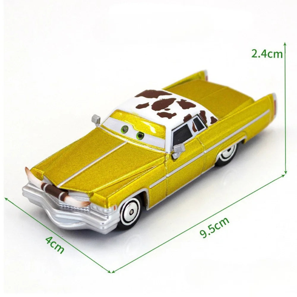 2026 New Pixar Cars Lightning McQueen Fillmore 4-10CM 1:55 Metal Model Racing Car Toys Christmas Birthday NEWYEAR Gift