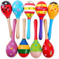 Large KTV Toy Wooden Colorful Musical Instrument Rattle Shaker Sand Hammer Bell Adult Gatherings Toys