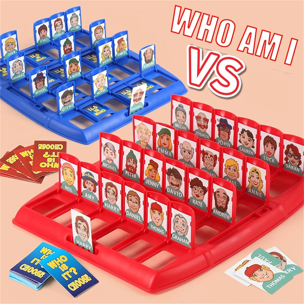 Guess Who I Am Puzzle Game Two Person Interactive Portable Tray Puzzle Board Game Suitable for Children