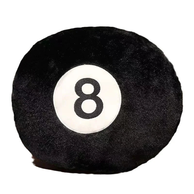 Nice Simulation Billiards 8 Ball Plush Pillow Stuffed Soft Eight Pool Players Home Decor Indoor Sport Creative Gift