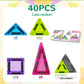 Mini Magnetic Tile Toys, with a Metal Box for Easy Portability, Magnetic Building Blocks That Can Be Played with Anywhere, Convenient Storage, Suitable for Holiday or Birthday Gifts