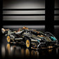 A 523-piece set of black and gold, aerodynamic sports car DIY building blocks, suitable for office/home decor and assembly toys.