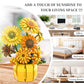 1009PCS Sunflower Building Blocks Flower Bouquet Vase Model Home Decoration Educational DIY Puzzle Toy Adults Holiday Gift