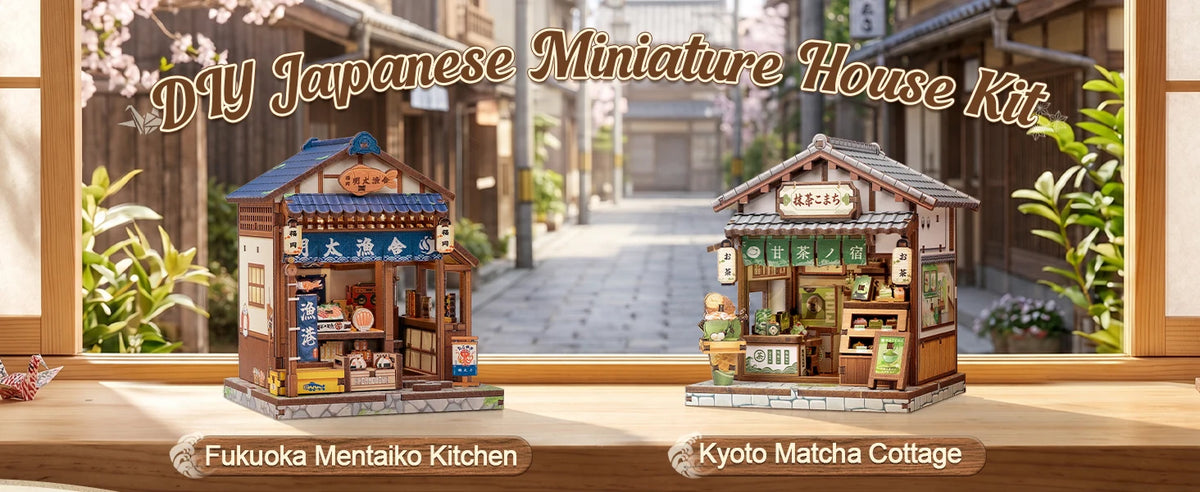 Original CUTEBEE DIY Book Nook Kit Japanese styles 3D Wooden Puzzle Mini Miniature House Bookshelf Decor Craft for Adults DIY