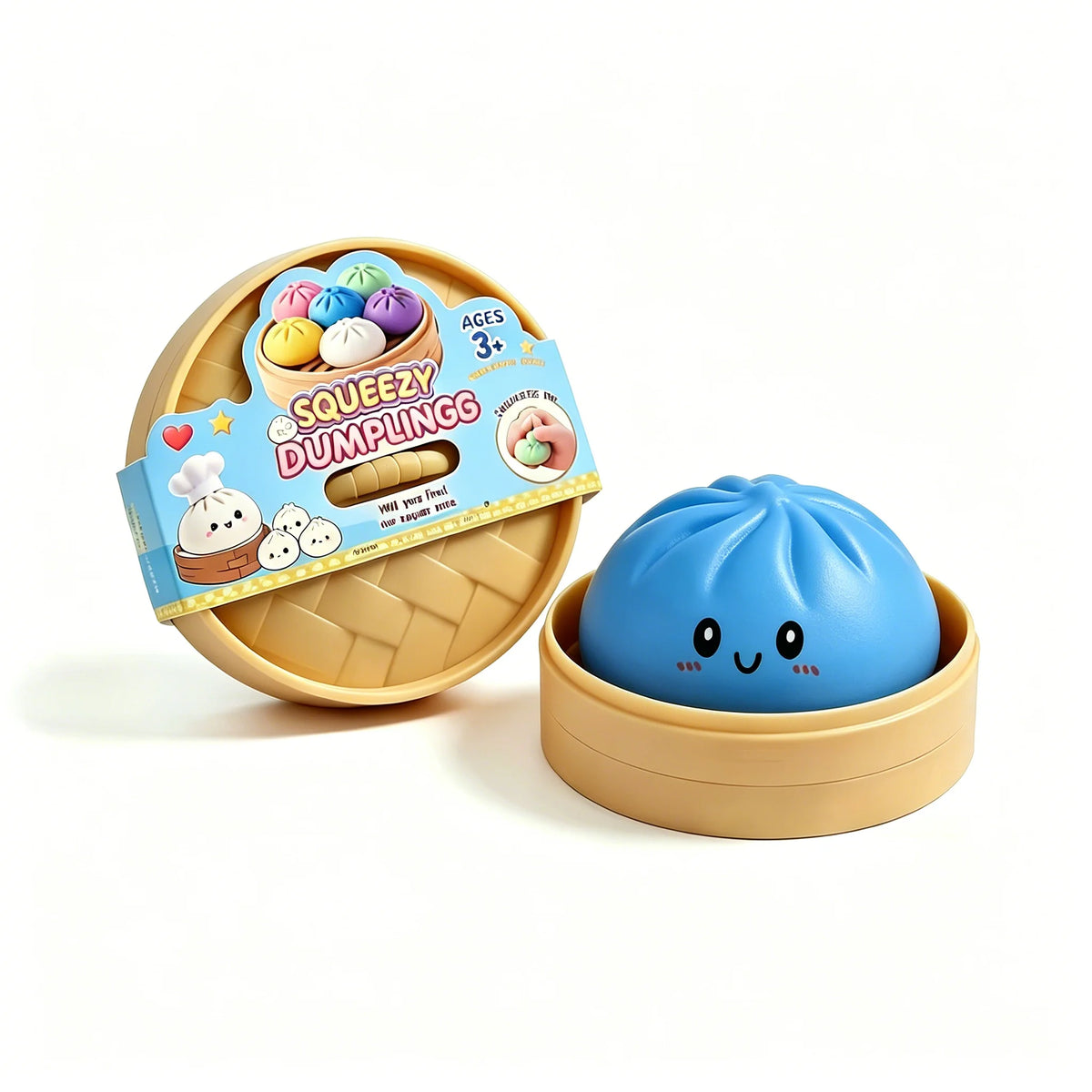 Colorful Dumpling Squishes Stress Balls Cha Siu Bao Slow Rebound Decompression Toys Feel Good Squishy Stress Relief Gifts 10cm