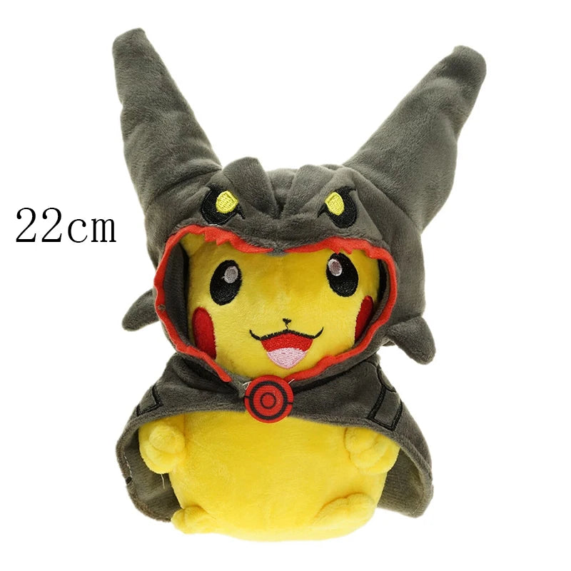 Cos Eevee Pikachu Cosplay Plush Toy Charizard Peluche Snorlax Garchomp Tyranitar Hydreigon Stuffed Animal Doll Plushies Toy Gift