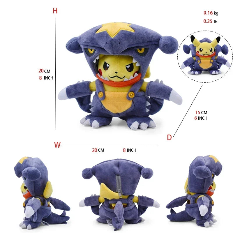 Eevee Pikachu Cosplay Plush Toys Charizard Peluche Lucario Pikach Stuffed Animal Doll Plushies Cute Cartoon Gift Cartoon Dolls