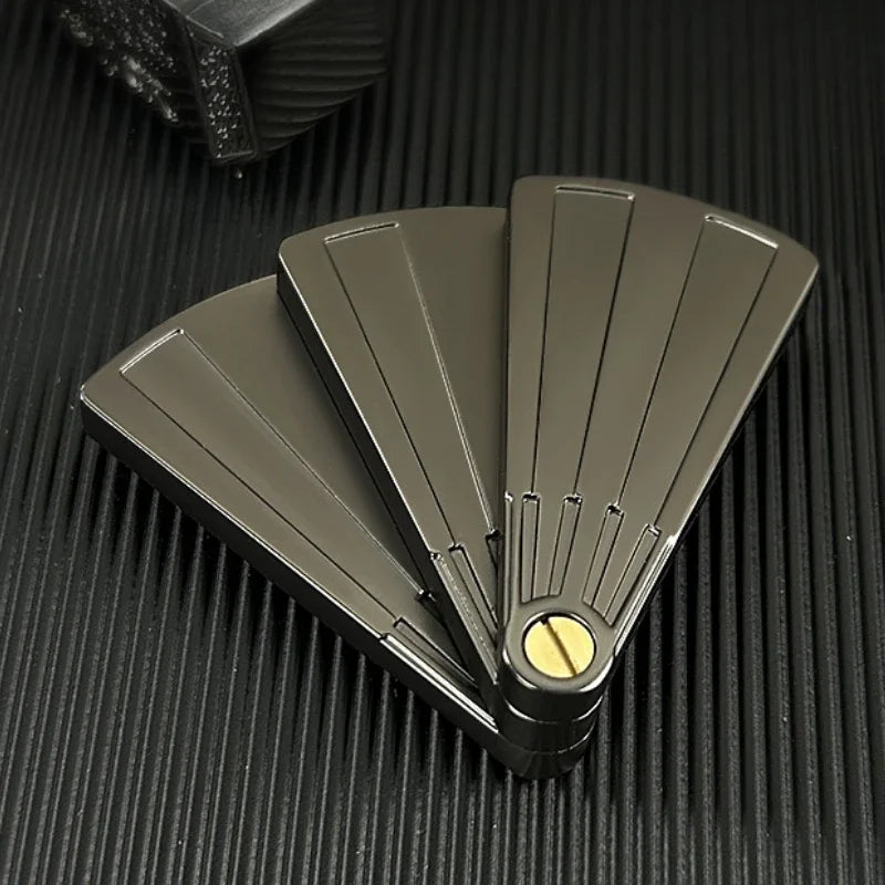 Mechanical Magnetic Push Card Slider - Fan Pa Pa Coin Pushing Plate Anti Stress Sensory Fidget Toy Cool Things for Adults