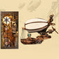 Book Nook Kit Maker's Workshop DIY Wooden Puzzle Balloon Studio Ship Bookshelf Dollhouse Model Bookend Building Home Deco