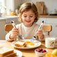Kids Funny Fork Spoon Set Peanuts Snoopy ABS Handle Stainless Steel Tableware Set Fork Spoon With Box House Stuff Kids Gifts