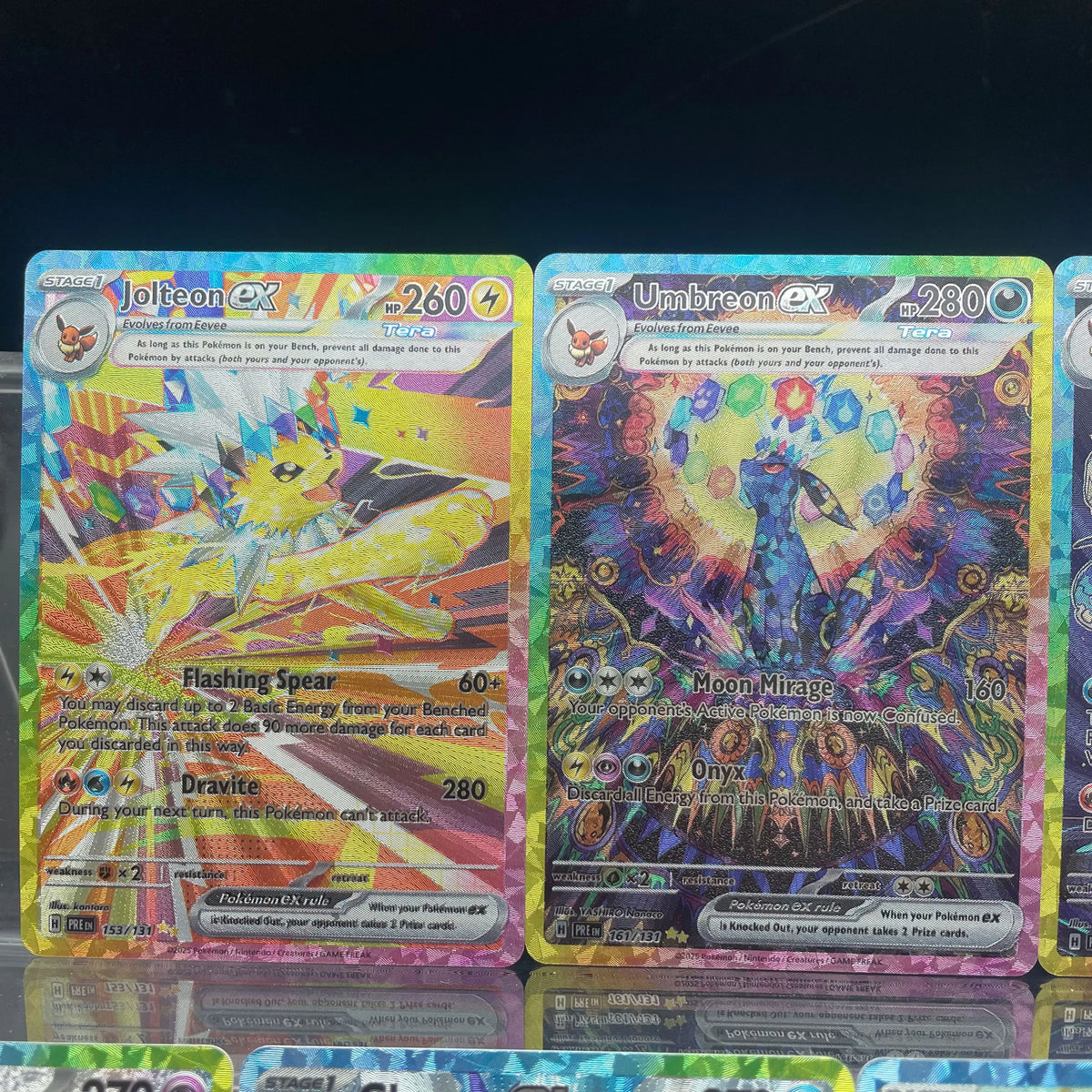 9Pcs/Set PTCG Eeveelution Sv8A English Version DIY Self-made Umbreon Sylveon Coarse Glitter Texture Collection Card Gift