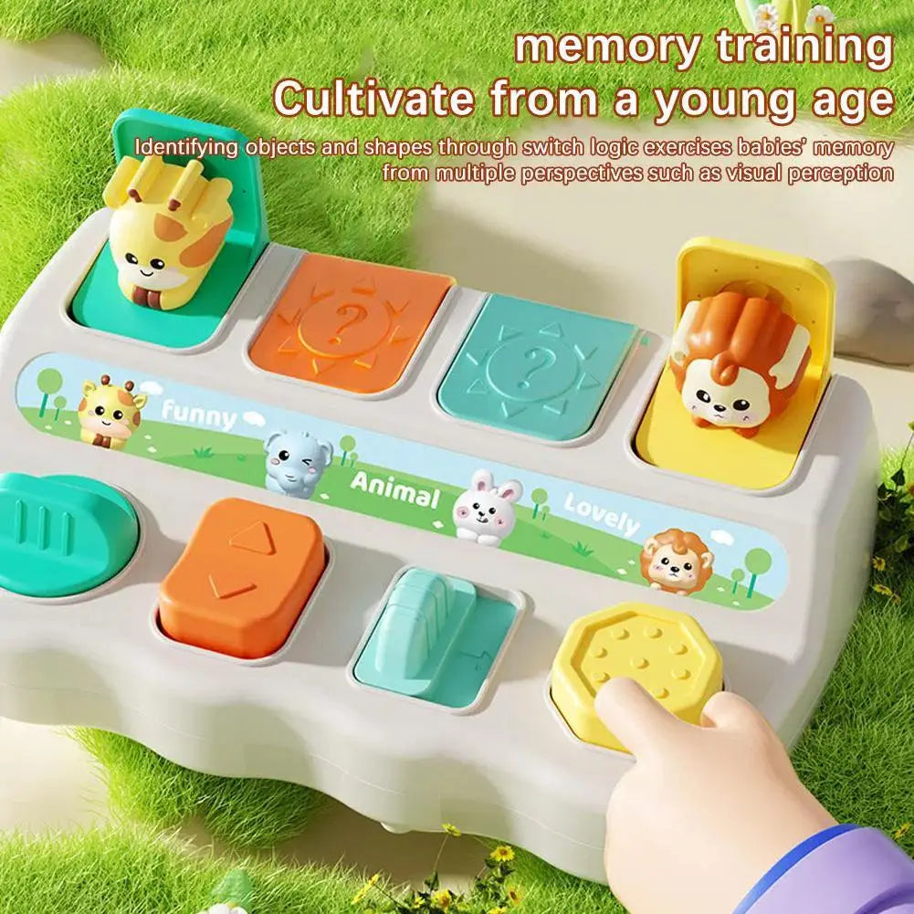 Montessori Pop up Animal Toys and Learning Boxes - Enhance Logic and Motor Skills, for Children's Birthday Gifts