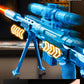Full Auto Electric Water Gun Toy with Flashing Light Rapid-Fire Motorized Blaster for Summer Outdoor Fun & Kids Play Game