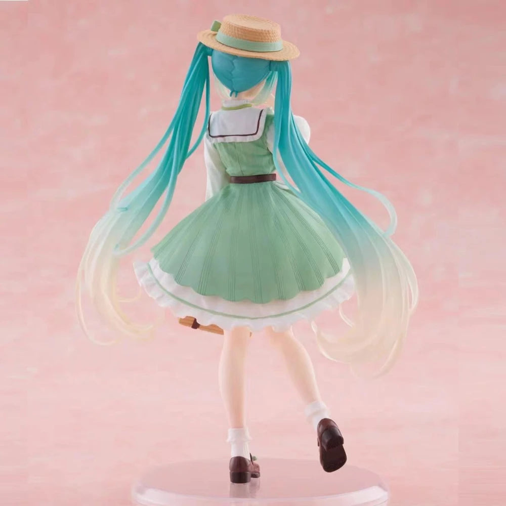 Hatsune Miku Figure Pastoral Style Hatsune Miku Anime Merchandise 2D Anime Girl Model Desk Ornament Birthday Gift