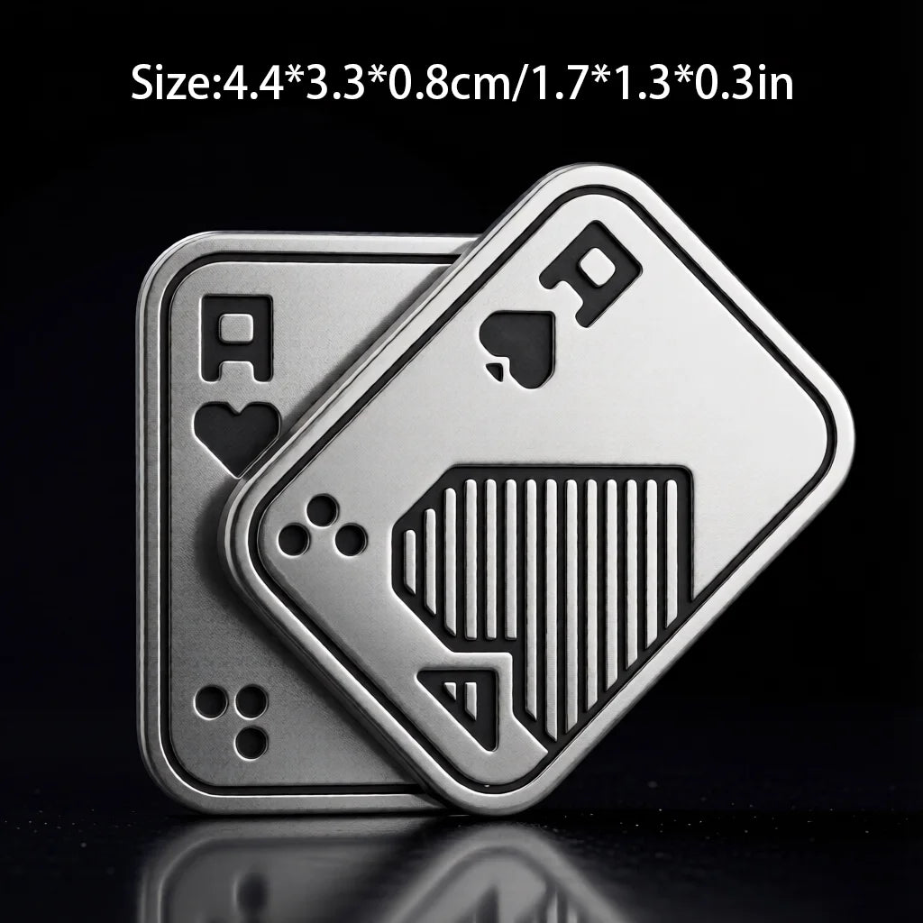 EDC Push Slider Metal Fidget Anti Stress Toy Adults Finger Spinner Poker Relieve Anxiety Tool Portable Pop Magnetic Slider Games