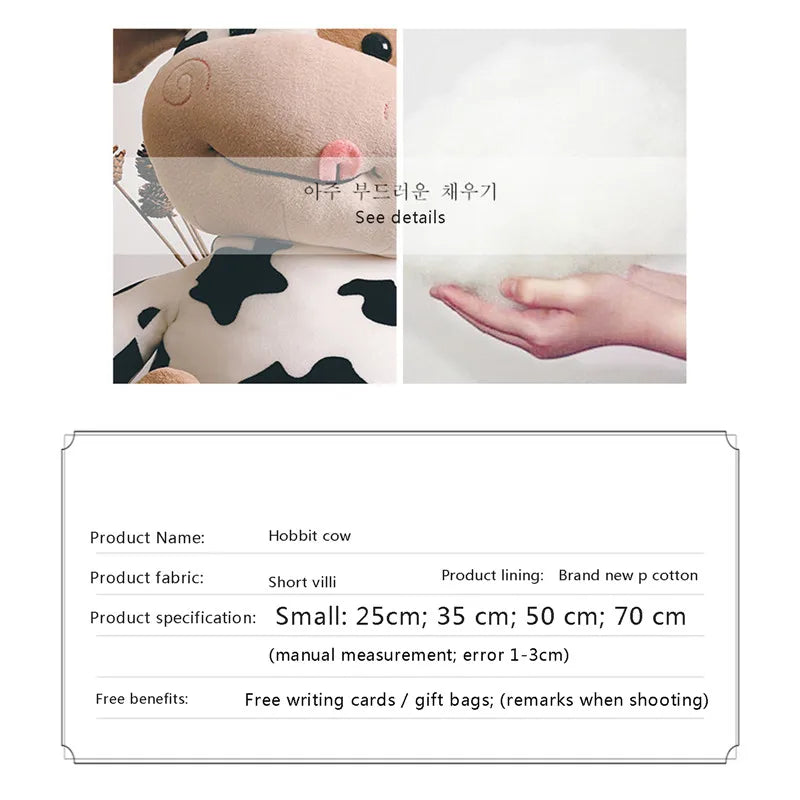 Cute Milk Cow Plush Toy Animal Stuffed Doll Festival Present Birthday Gift Home Decoration  Stuffed Plush Animals Toys For Boys