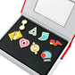 Pocket Monster Trainer Gym Badges Collection Kanto Johto Hoenn Unova Kalos Orange Islands Pins Brooches Toy for Collectors