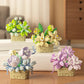 DIY MOC Potted Rose Sunflower Plants Succulents Bonsai Tree Gardens Romantic Building Blocks Model Bricks Kid Sets Kits Toy Girl
