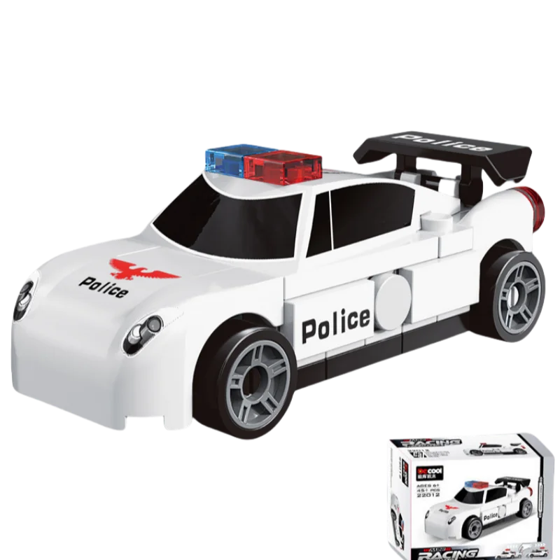 Racing Car Bus Engineering Vehicle Ambulance Pull Back Model Building Blocks Brick Toys Children Boys Birthday Gift Brick