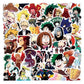 50Pcs My Hero Academia Stickers Set DIY Waterproof Decals for Skateboard Laptop Phone Luggage Notebook Fridge
