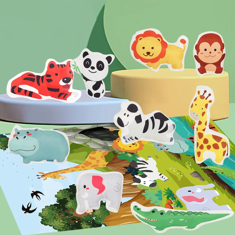 Soft Car Toy Set with Play Mat and 9pcs Vehicle for Baby Toys 12-18 Months Toddlers Car Boys and Girls Education Toys