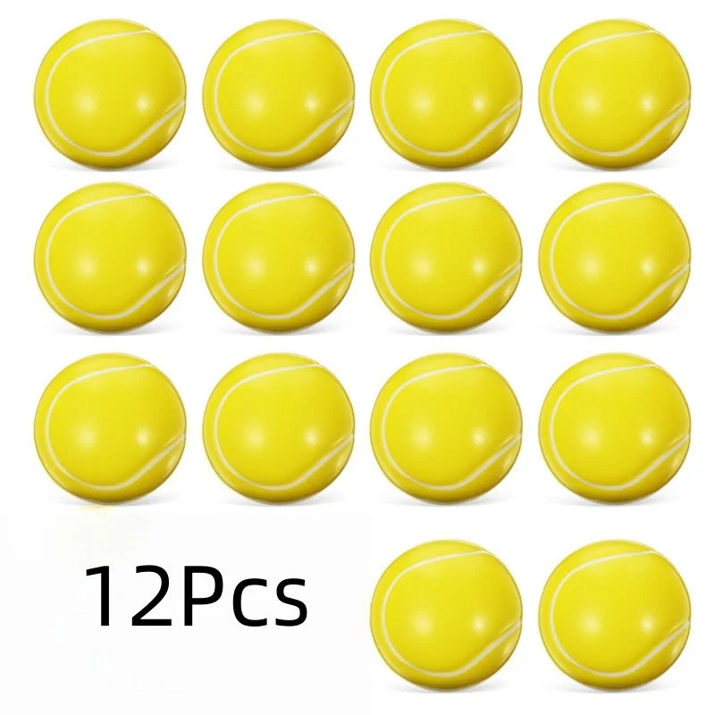 12pcs 6.3cm Foam Ball Soft Foam Sponge Tennis Balls Baseball Balls For Toy Kids Venting And Decompression Elastic Ball Toy
