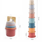 Baby Montessori Cup Stacking Toys Beach Pool Bathtub Educational Toys for Toddler Infant 0-12 Month Xmas Gift