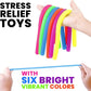 6 Pack Stretchy String Fidgets Sensory Toys Resistance Squeeze Strengthen Arms Noodle Stress Reliever Toys for Kids Adults