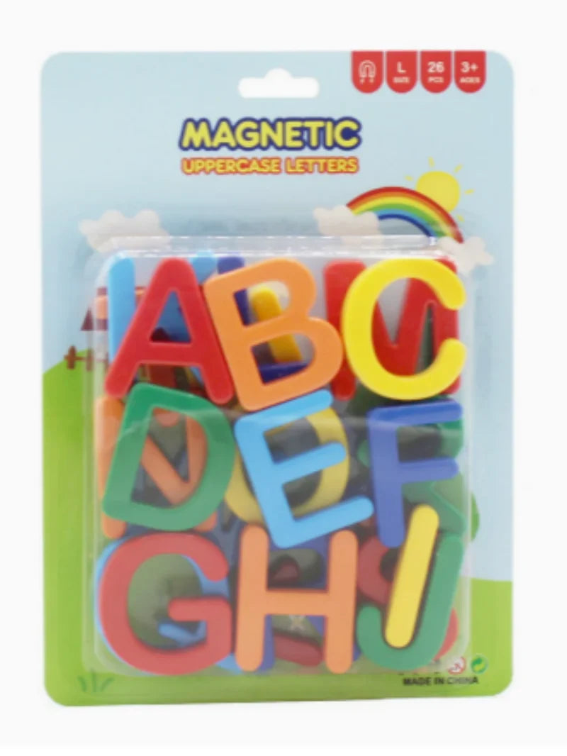 Magnetic Plastic Alphabet Fridge Stickers Early Educational Learning Spelling Counting Toys for Baby Toddlers