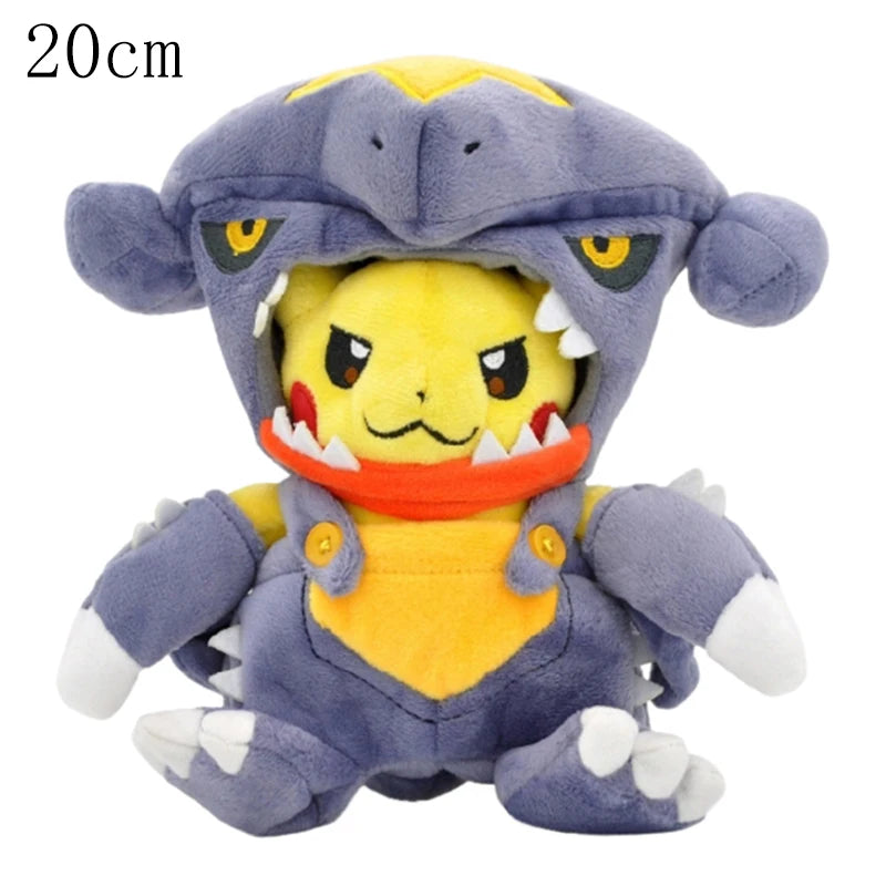 Cos Eevee Pikachu Cosplay Plush Toy Charizard Peluche Snorlax Garchomp Tyranitar Hydreigon Stuffed Animal Doll Plushies Toy Gift