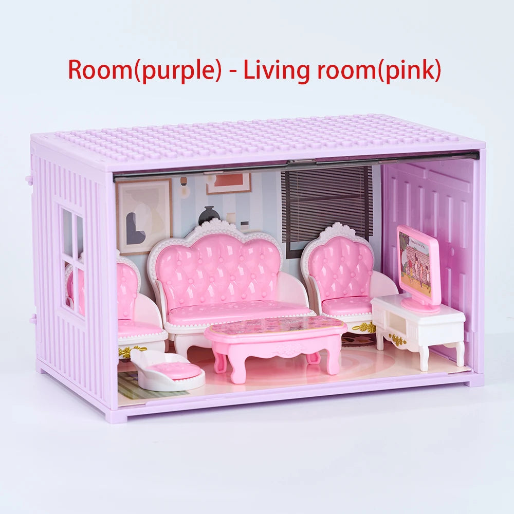 Simulation kitchen Toys 1 12 Scale Dollhouse Furniture Container Miniature Bathroom Bedroom Living Room Scene Decoration