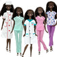 5pcs Doll Nurses Clothes Doctors Uniform Theme 11.5 Inch Doll Accessories Casual Style Dress Up