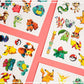 3PCS Pokemon Temporary Tattoo Stickers Children Pikachu Sticker Funny Cartoon Girls Christmas Birthday Gift Reward Toy
