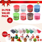 2026 Slime Christmas Advent Calendar 24 Days Christmas Countdown Calendar Kit with Xmas Dessert Theme Accessories, Xmas Party Favors Supplies, Kids Fun Gifts for Boys Girls