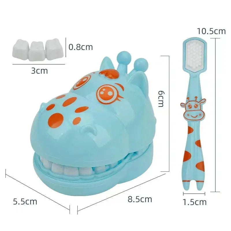 Teeth Brushing AIDS For Children Oral Brushing Early Education Toy Baby Play Every Family Tooth Model Cartoon Giraffe Toothbrush