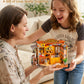 Rolife DIY Miniature House Kit Pet Store Dollhouse Wooden 3D Puzzle Model Building Kit with LED Light for Home Decor Suitable for Adults and Kids
