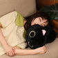 Giant Cute Soft Cat Plush Sleep Long Pillow Cushion Kawaii Black Cat Soft Plush Toys Gift