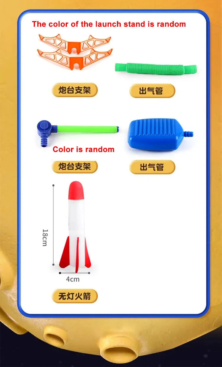 Kids Rocket Launcher Step Pump Power Air Pressed Stomp Outdoor Family Games Skyrocket Birthday Gifts Sports Toys For Children