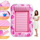 JOYFY Inflatable Tanning Pool Lounger Float 70" x 46" Pool Floats Adult with Pillow Sunbathing Bed Lounge for Summer Water Party