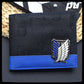 Attack on Titan wallets anime peripheral corps cartoon wallet pu men's wallet short storage wallet birthday gift Japanese style