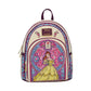 Princess Series Backpack Belle/Ariel/Snow White/Cinderella Stained Glass Portrait Mini Backpack Womens Bag Wallet