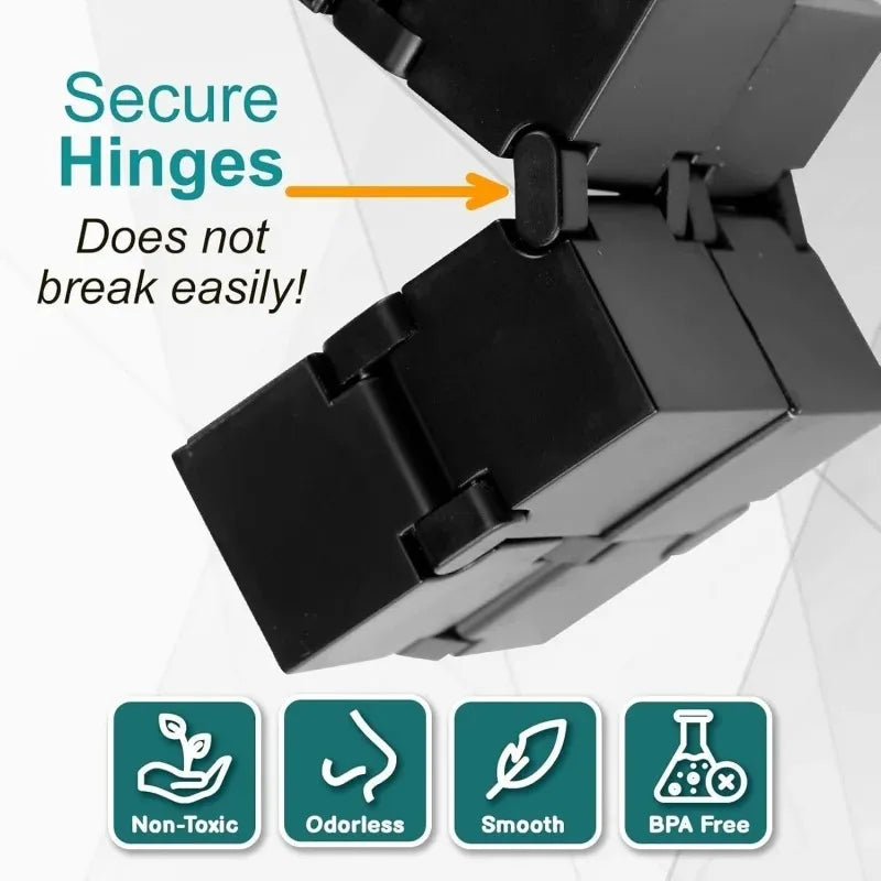 /Metal Infinity Fidget Cube for Stress and Anxiety Relief/ADHD, Fidget Finger Toys Durable Sensory Gift for Adults Teens