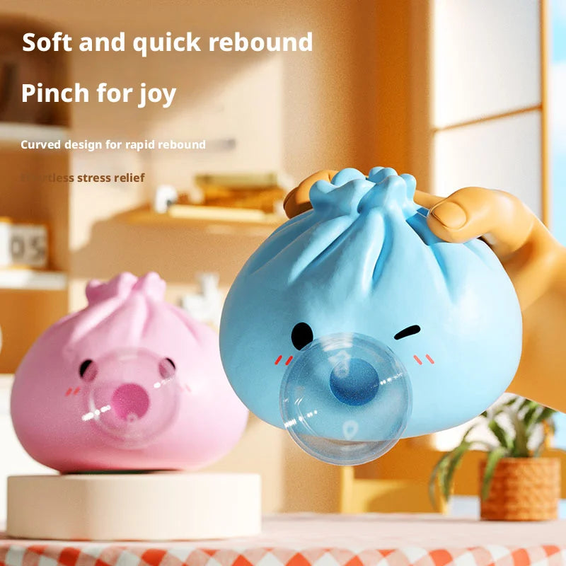 NEW Giant Squishies Dumpling Bun Toy, Slow Rising Glitter Dumpling Stress Ball, Stress Relief Fidget Toy for Home Office Travel