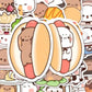 50pcs/Set Bubu And Dudu Panda Bear Sticker Food Serise Waterproof Cartoon Bear and Panda Sticker Toys