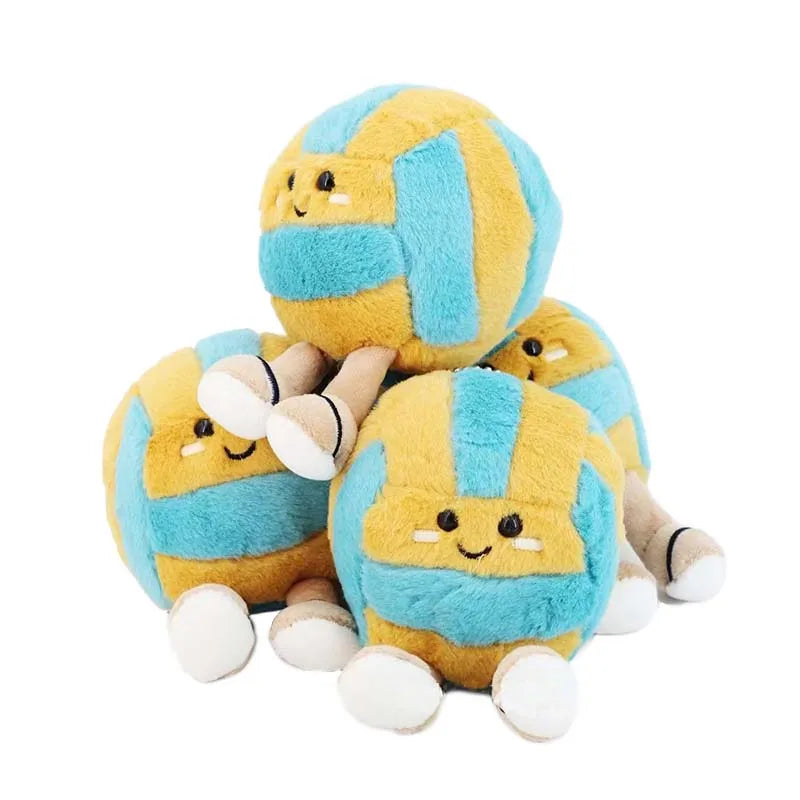 Soft Plush Cartoon Volleyball Toy, Fun Sports-Themed Keychain And Bag Decor for Fun Accessories