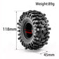 RED SPIDER 4Pcs 1.9 Inch Rock Rubber Tires 1.9" Wheel Tyres OD 118mm For 1/10 RC Crawler Axial SCX10 TRX4 D90 RC Off Road Car Upgrade Accessories