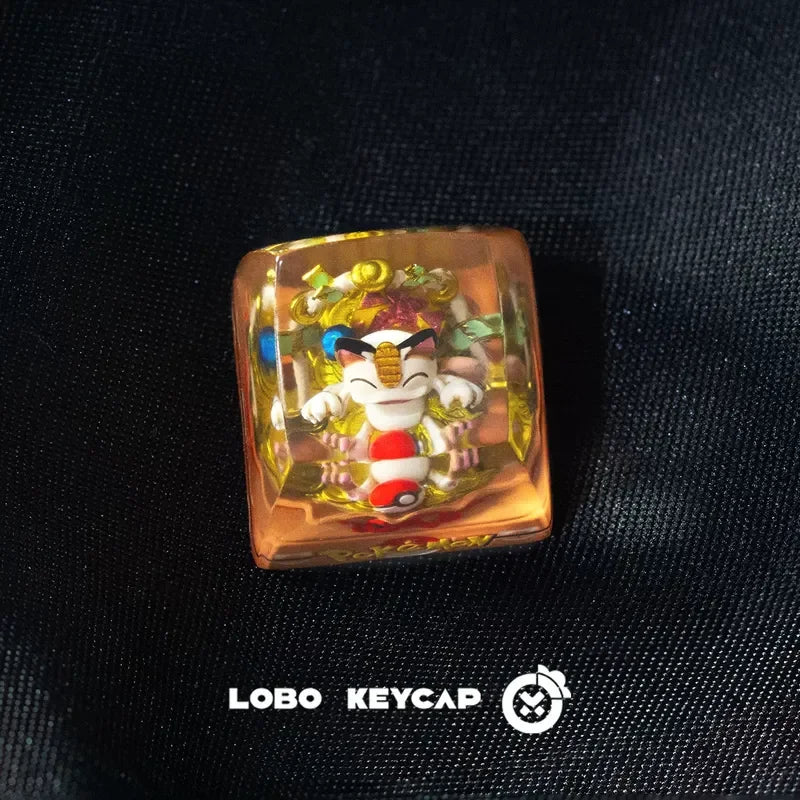 Pokemon Transparent Esc Keycap Keyboard Accessories Anime Cute Resin Shrink Drip Glue handmade Keycaps Anime Fans Gift