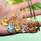 6Pcs Hot Anime Eevee Phone Charms Cute Cartoon Fox Elf Monster Keychains Lanyard Bag Mobile For Key Strap Decor Gift
