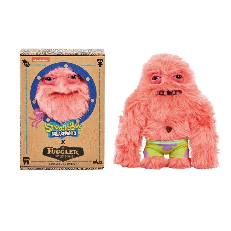 Original Fuggler Patrick Star‌ Plush Toys 22cm Ugly Monster Spongebob Squarepants Cute Tooth Monster Fill Plush Dolls Toys Gifts