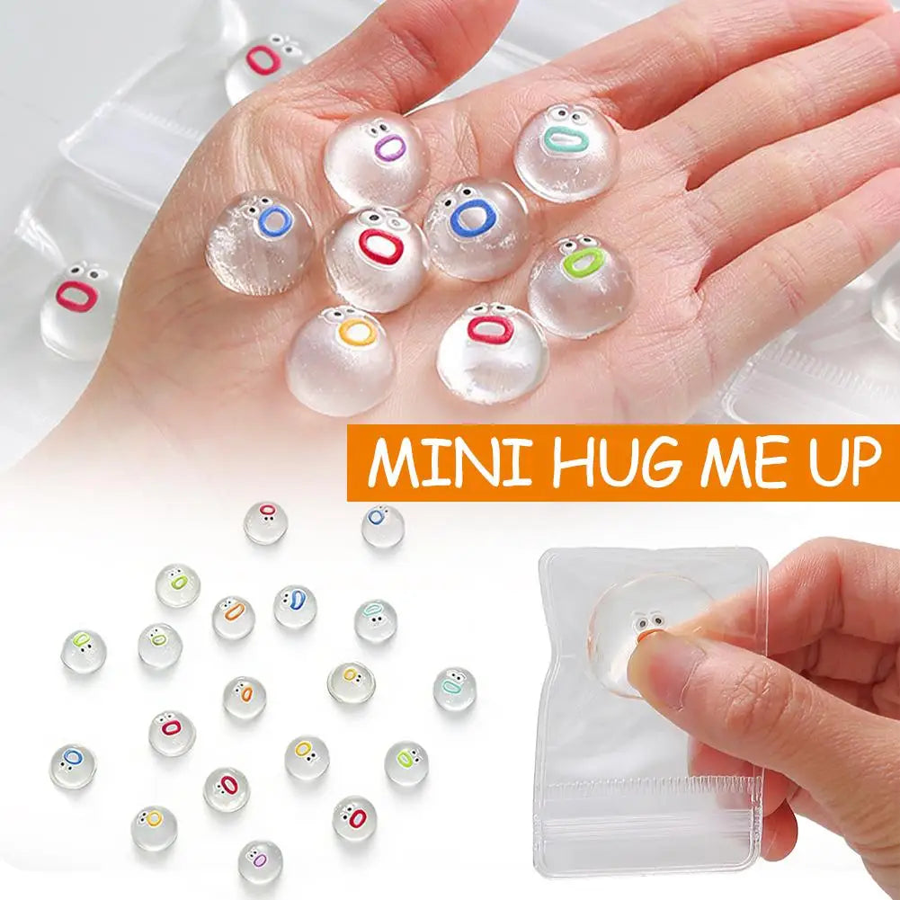 1-20pcs Mini Cute Transparent Fidget Small Silicone Emotion Fidget Poppers Sensory Fidget Toys Soft Funny Stress Relieving Toys